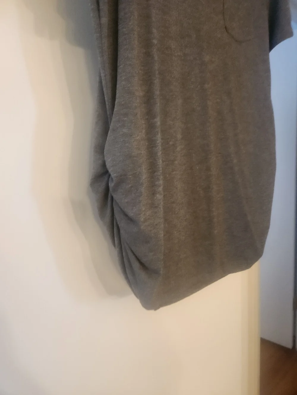 Source Unknown Charcoal Gray Cold-Shoulder V-Neck Top